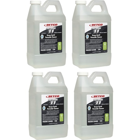 Betco Green Earth Peroxide Cleaner - FASTDRAW 11, Bottle, 67.6 fl oz, Fresh Mint, 4 PK 3364700CT